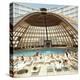 Dome over Swimming Pool as Guests are Served Cocktails at International Inn, Washington DC, 1963-Yale Joel-Premier Image Canvas