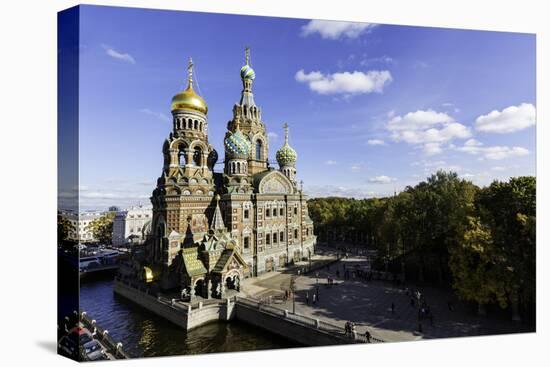 Domes of Church of the Saviour on Spilled Blood, St. Petersburg, Russia-Gavin Hellier-Premier Image Canvas