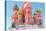 Domes Of The Famous Head Of St. Basil'S Cathedral On Red Square, Moscow, Russia-gelia78-Stretched Canvas