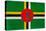 Dominica Flag Design with Wood Patterning - Flags of the World Series-Philippe Hugonnard-Stretched Canvas