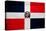 Dominican Republic Flag Design with Wood Patterning - Flags of the World Series-Philippe Hugonnard-Stretched Canvas
