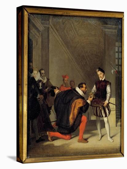Don Pedro De Toledo, Ambassador of Philip II Kissing the Sword of Henry IV (1553-1610). Staircase H-Jean Auguste Dominique Ingres-Premier Image Canvas