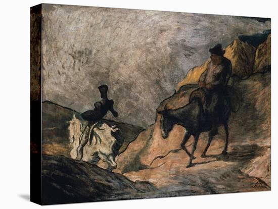 Don Quixote and Sancho Panza, 1866-Honore Daumier-Premier Image Canvas