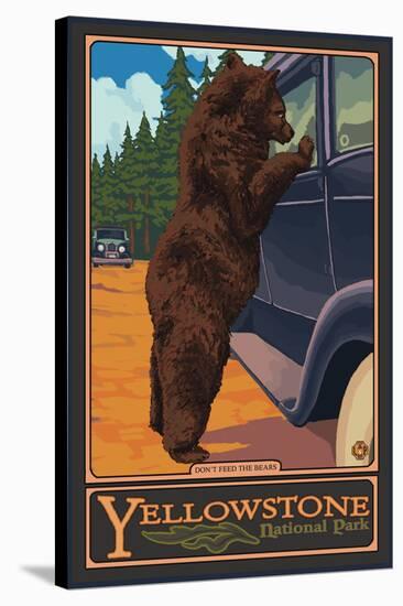 Don't Feed the Bears, Yellowstone National Park, Wyoming-Lantern Press-Stretched Canvas