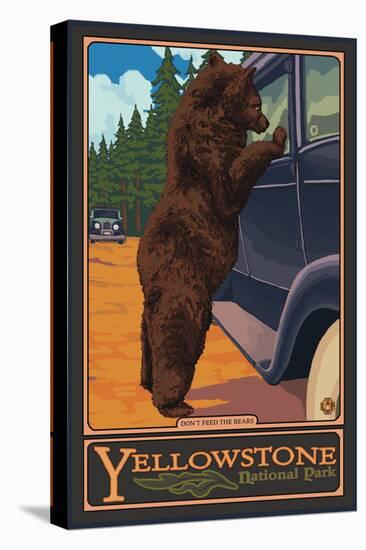 Don't Feed the Bears, Yellowstone National Park, Wyoming-Lantern Press-Stretched Canvas