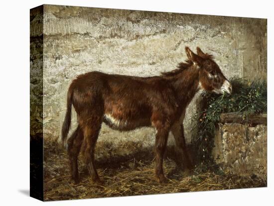 Donkey at Crib-Filippo Palizzi-Premier Image Canvas