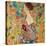 Donna con ventaglio-Gustav Klimt-Stretched Canvas