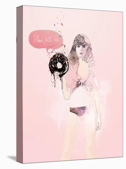 Donut Death Wish-Mydeadpony-Stretched Canvas