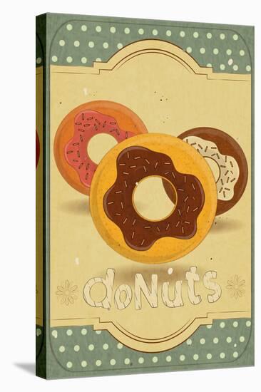 Donuts On Retro Card-elfivetrov-Stretched Canvas