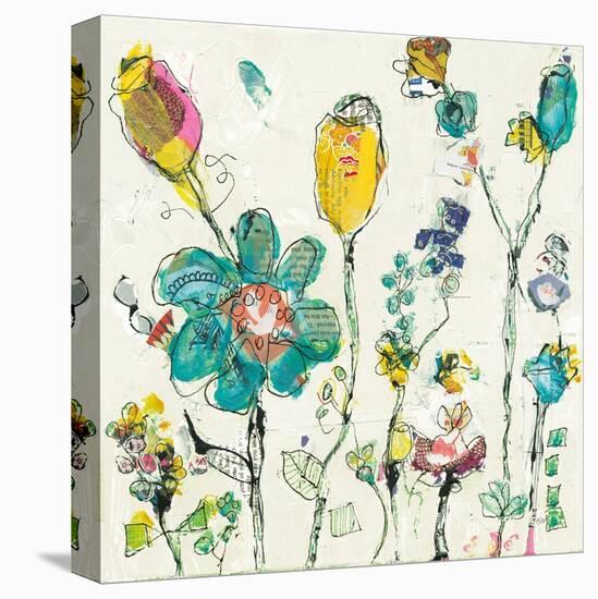 Doodle Garden Cream-Kellie Day-Stretched Canvas