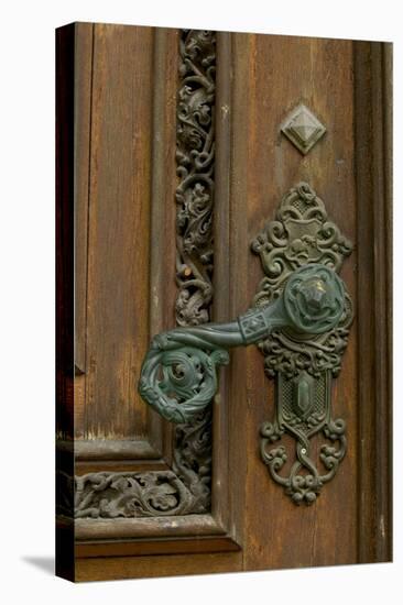 door handle, Hluboka Castle, Czech Republic, Ceske Budejovice-Russell Young-Premier Image Canvas