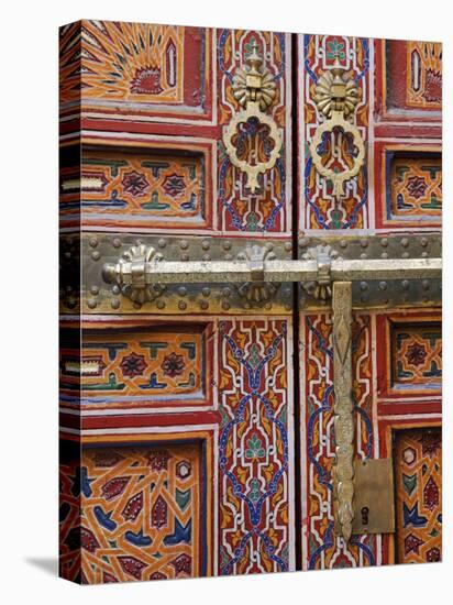 Door in the Old Medina of Fes, Morocco-Julian Love-Premier Image Canvas
