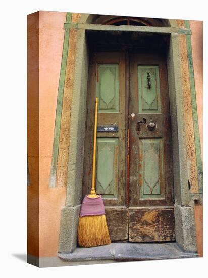 Doors and Broom, Ardez, Switzerland, Europe-John Miller-Premier Image Canvas