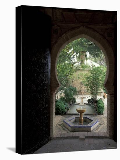 Doorway and Fountain in Courtyard of Palacio de Mondragon, Ronda, Spain-Merrill Images-Premier Image Canvas
