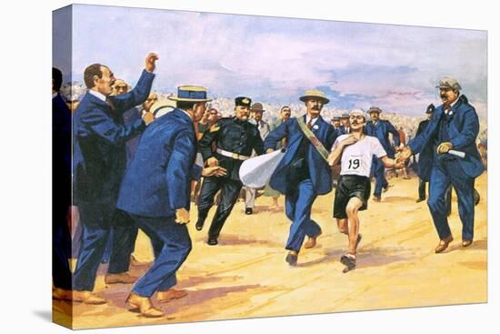 Dorando Pietri, a Gallant Marathon Runner from the 1908 London Olympics-Alberto Salinas-Premier Image Canvas