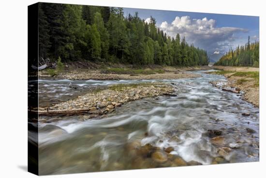 Doris Creek Runs into Hungry Horse Reservoir with Flathead Range, Flathead National Forest, Montana-Chuck Haney-Premier Image Canvas