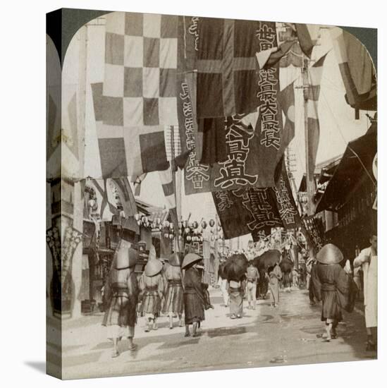 Dotombori, or Theatre Street, Osaka, Japan, 1904-Underwood & Underwood-Premier Image Canvas