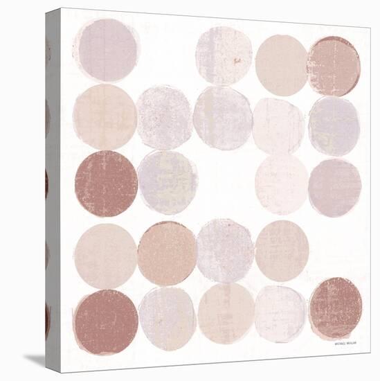 Dots II Square I Blush-Michael Mullan-Stretched Canvas