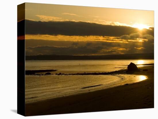 Double Bluff Beach at Sunset, Useless Bay, Whidbey Island, Washington, USA-Trish Drury-Premier Image Canvas