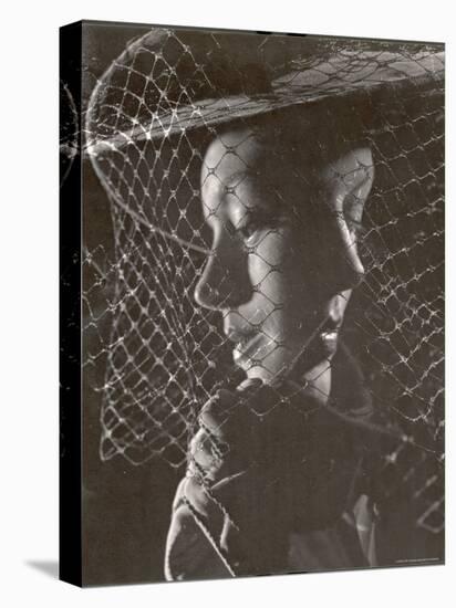 Double Exposure of Model Wearing Hat with Heavy Face Veil, c.1946-Gjon Mili-Premier Image Canvas