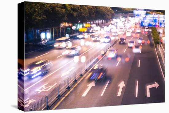 Double Exposure of Night Traffic Scene-victorn-Premier Image Canvas