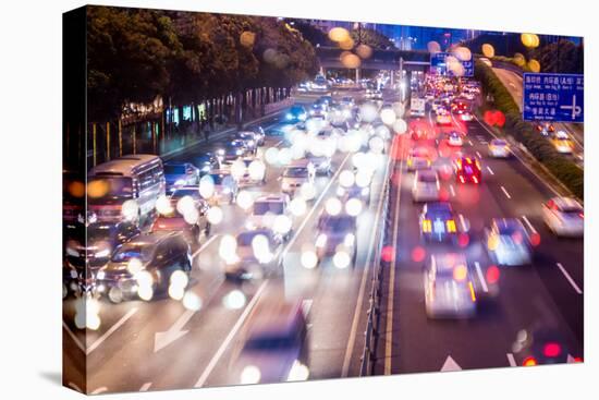 Double Exposure of Night Traffic Scene-victorn-Premier Image Canvas