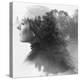 Double Exposure of Young Female and the Forest near the Lake(Tilt-Shift Lens)-Kuzma-Premier Image Canvas