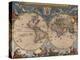 Double Hemisphere Map of the World-Joan Blaeu-Premier Image Canvas