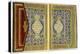 Double Page Spread from a Koran with Marginal Floral Decoration, Turkish, 1855-null-Premier Image Canvas