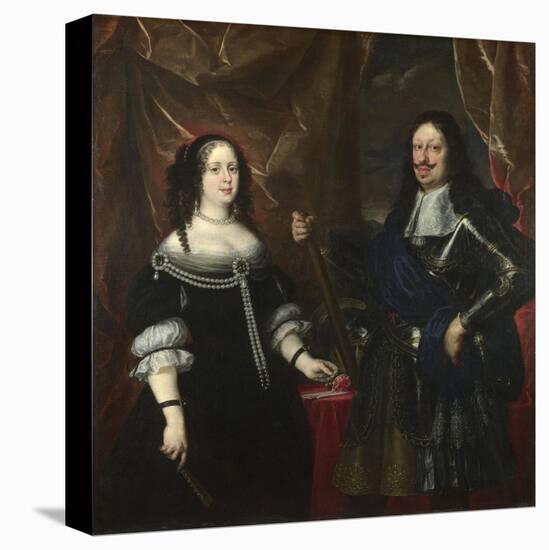 Double Portrait of the Grand Duke Ferdinand II of Tuscany and His Wife Vittoria Della Rovere, 1660S-Justus Sustermans-Premier Image Canvas