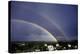 Double Rainbow Over a Town-Pekka Parviainen-Premier Image Canvas