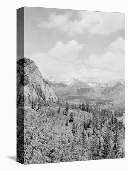 Down Bow Valley from Banff Springs Hotel, Alberta-null-Stretched Canvas