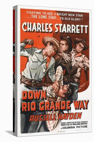 Down Rio Grande Way, Charles Starrett, Russell Hayden, 1942-null-Stretched Canvas