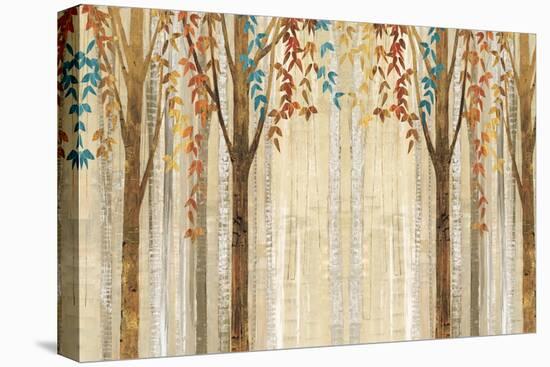 Down to the Woods Autumn Teal Crop-Avery Tillmon-Stretched Canvas