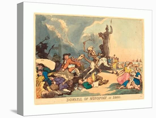 Downfall of Monopoly in 1800, Published 1800, Hand-Colored Etching, Rosenwald Collection-Thomas Rowlandson-Premier Image Canvas