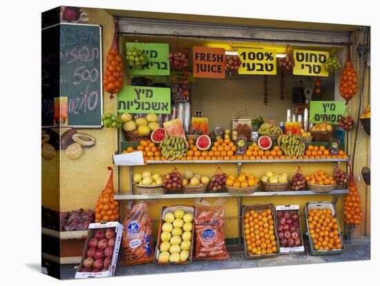 Downtown Fruit Stand, Tel Aviv, Israel-Walter Bibikow-Premier Image Canvas