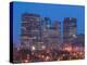 Downtown Highrise Buildings from The Forks at Dawn, Winnipeg, Manitoba-Walter Bibikow-Premier Image Canvas
