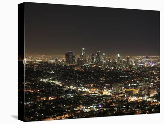 Downtown, Hollywood at Night, Los Angeles, California, United States of America, North America-Wendy Connett-Premier Image Canvas