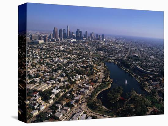 Downtown Los Angeles and MacArthur Park-Bill Varie-Premier Image Canvas