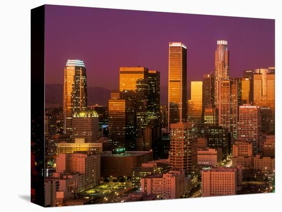 Downtown Los Angeles, California at sunset-null-Premier Image Canvas