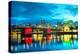 Downtown Portland Cityscape at the Night Time-photo ua-Premier Image Canvas