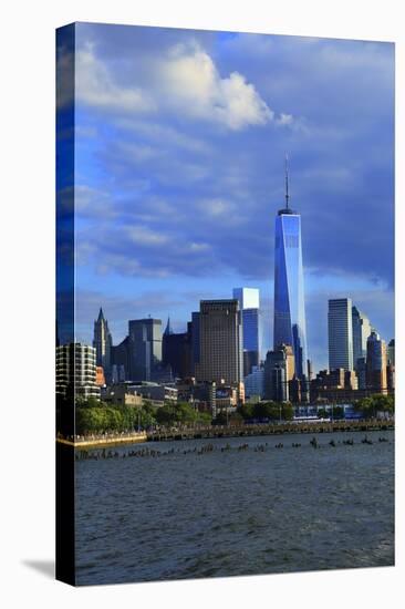 Downtown View with the Freedom Tower from the Hudson River Greenway-Stefano Amantini-Premier Image Canvas