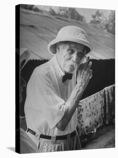 Dr. Albert Schweitzer Celebrating His 90th Birthday-George Silk-Premier Image Canvas