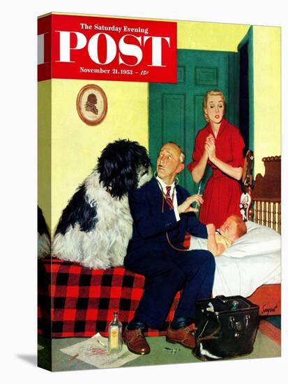 "Dr. and the Dog" Saturday Evening Post Cover, November 21, 1953-Richard Sargent-Premier Image Canvas