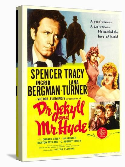 Dr. Jekyll and Mr. Hyde, Spencer Tracy, Ingrid Bergman, Lana Turner, 1941-null-Stretched Canvas