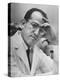 Dr. Jonas Salk, Inventor of the New Polio Vaccine, in Serious Portrait-Alfred Eisenstaedt-Premier Image Canvas