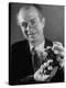 Dr. Linus Pauling Holding a Wooden Model of the Molecular Structure of Protein-Ralph Morse-Premier Image Canvas
