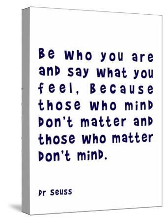 Dr Seuss Quote Navy Stretched Canvas Print Indigo Sage Design Art Com