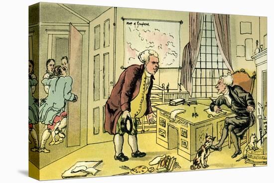 'Dr Syntax and the bookseller'-Thomas Rowlandson-Premier Image Canvas