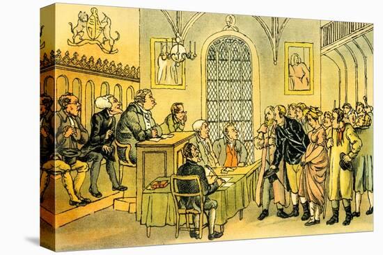 'Dr Syntax in a court of justice'-Thomas Rowlandson-Premier Image Canvas